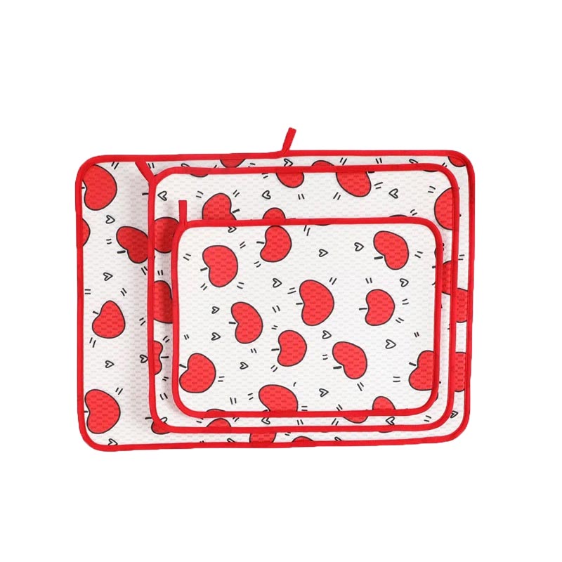 Home Goods Reversible Microfiber Dish Drying Mat Set Microfiber Sponge  Absorbent - Red 
